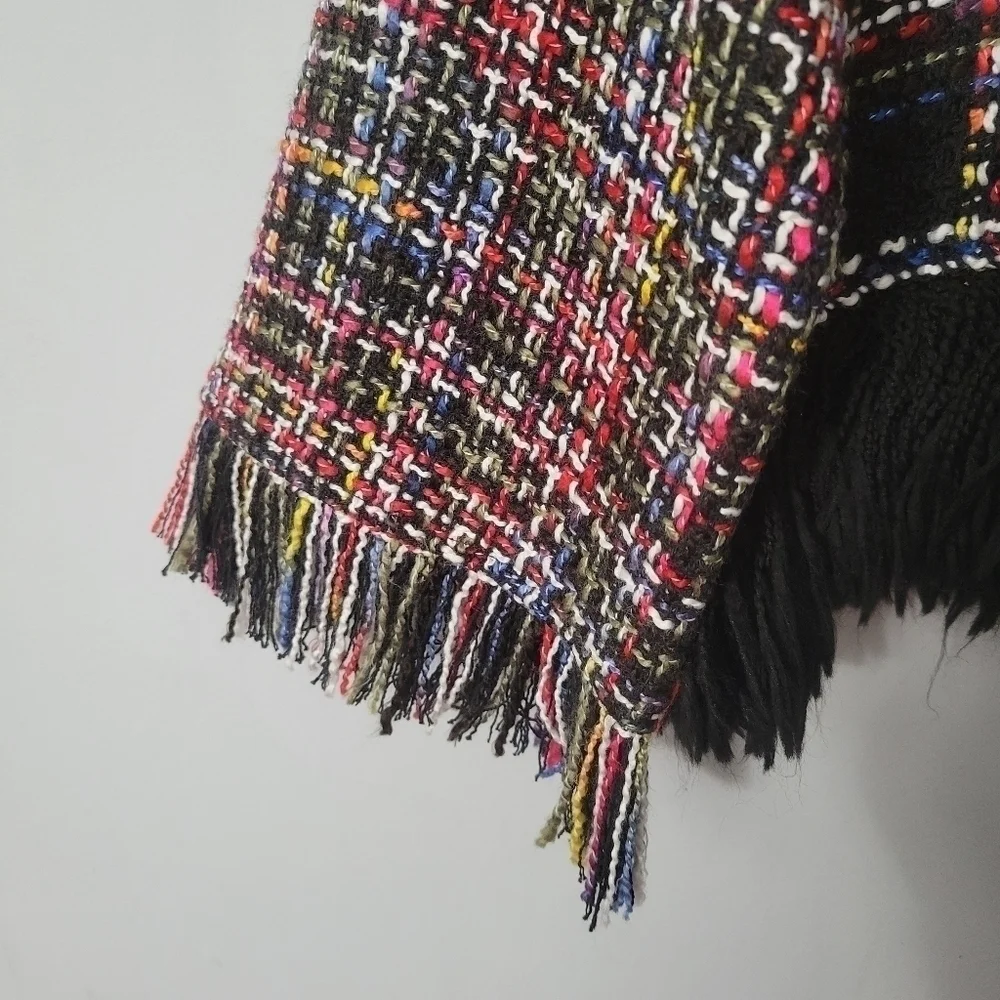 Zara Multicolor Tweed Oversized Sweater - Picture 7 of 13